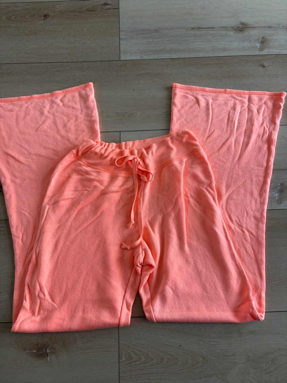 SKIMS neon orange wide leg sweat pants